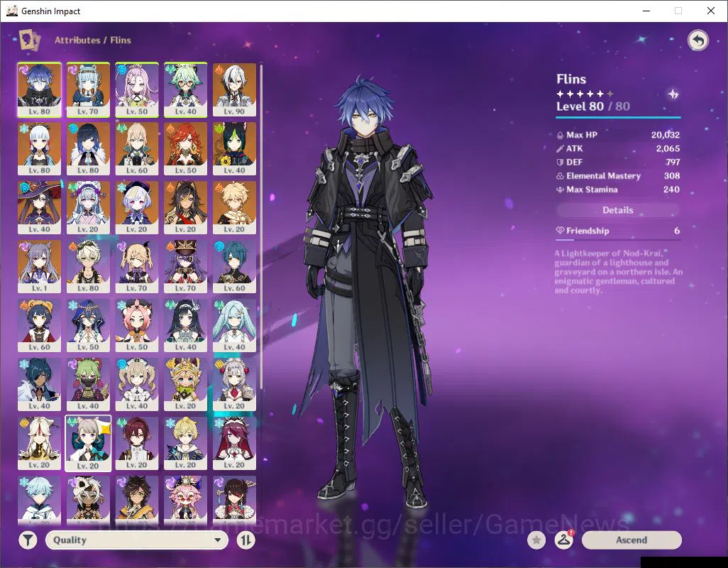 Genshin Impact Accounts ASIA|AR 55|6 Limited +3(*5Weapon)|[ArlecchinoC1,Fl image 3