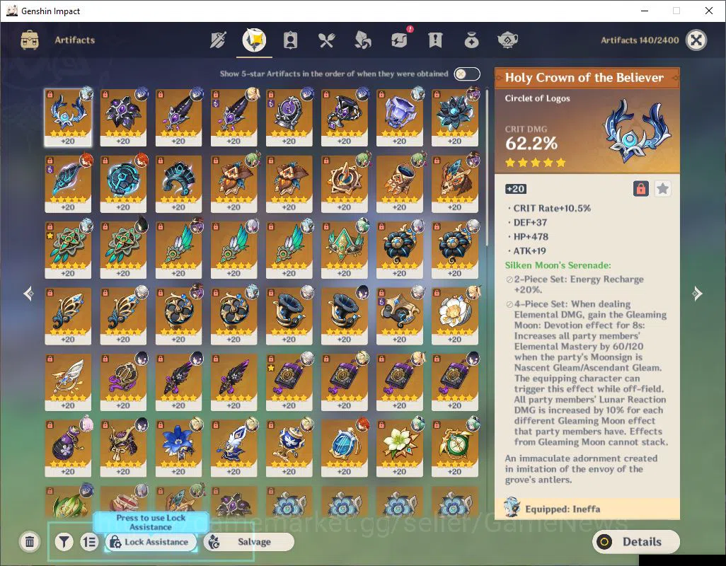 Genshin Impact Accounts ASIA|AR 55|6 Limited +3(*5Weapon)|[ArlecchinoC1,Fl image 6