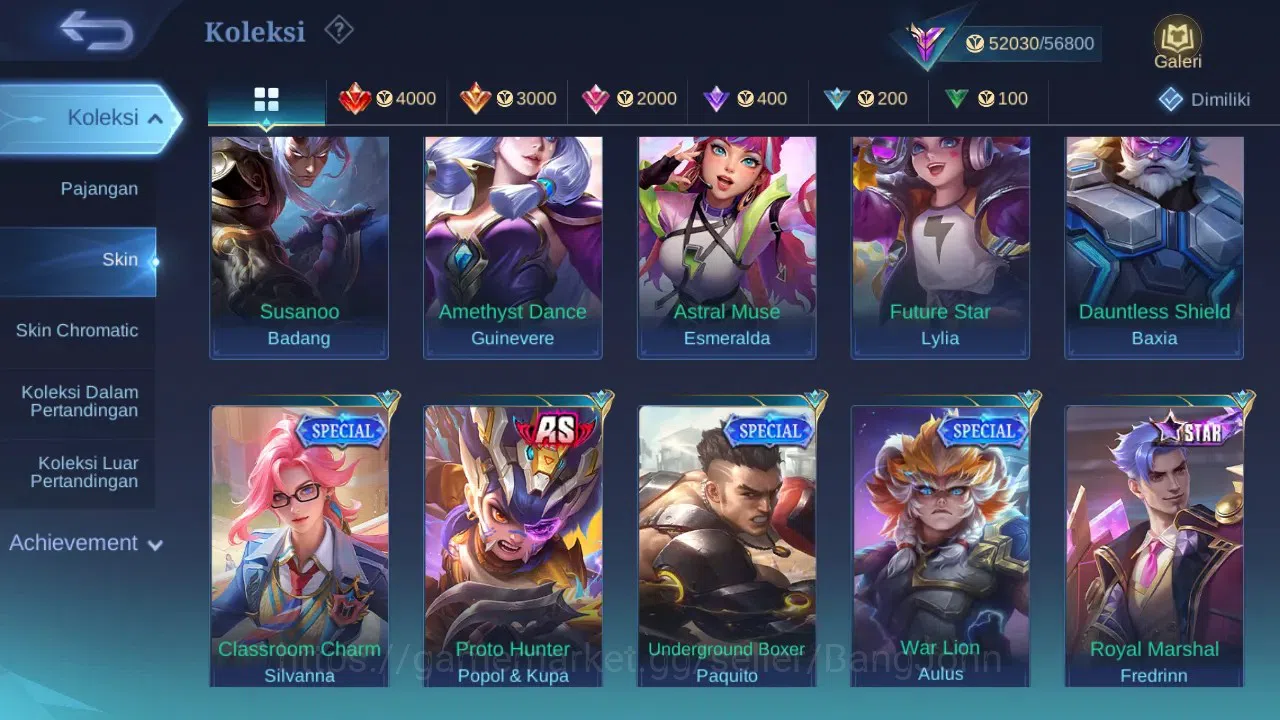 Mobile Legends: Bang Bang Accounts Global | Skin 243 | Zodiac Martis | M7 Grangger |  image 12