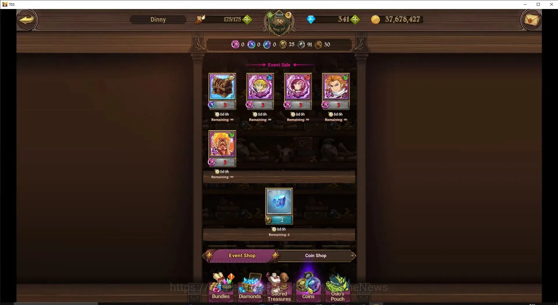 The Seven Deadly Sins: Grand Cross Accounts Global|1,1M CC|341 DM+1 Spring Box|3 LR+6 UR|NMeli image 9