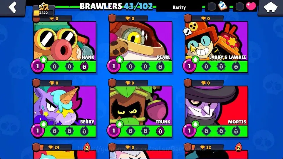 Brawl Stars Accounts 4322 Trophy|7k Bling|43 Brawlers 6 Max Lv |1 Legen image 12