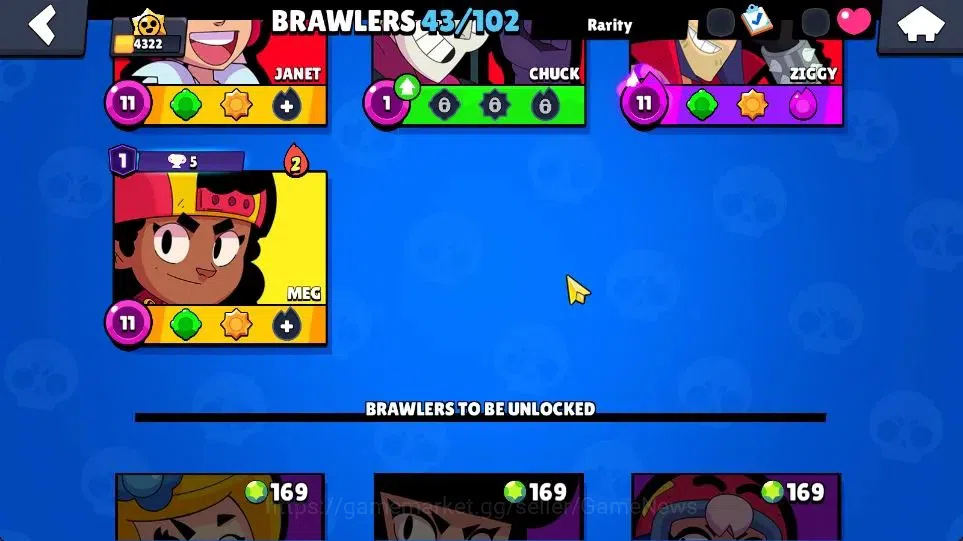 Brawl Stars Accounts 4322 Trophy|7k Bling|43 Brawlers 6 Max Lv |1 Legen image 14