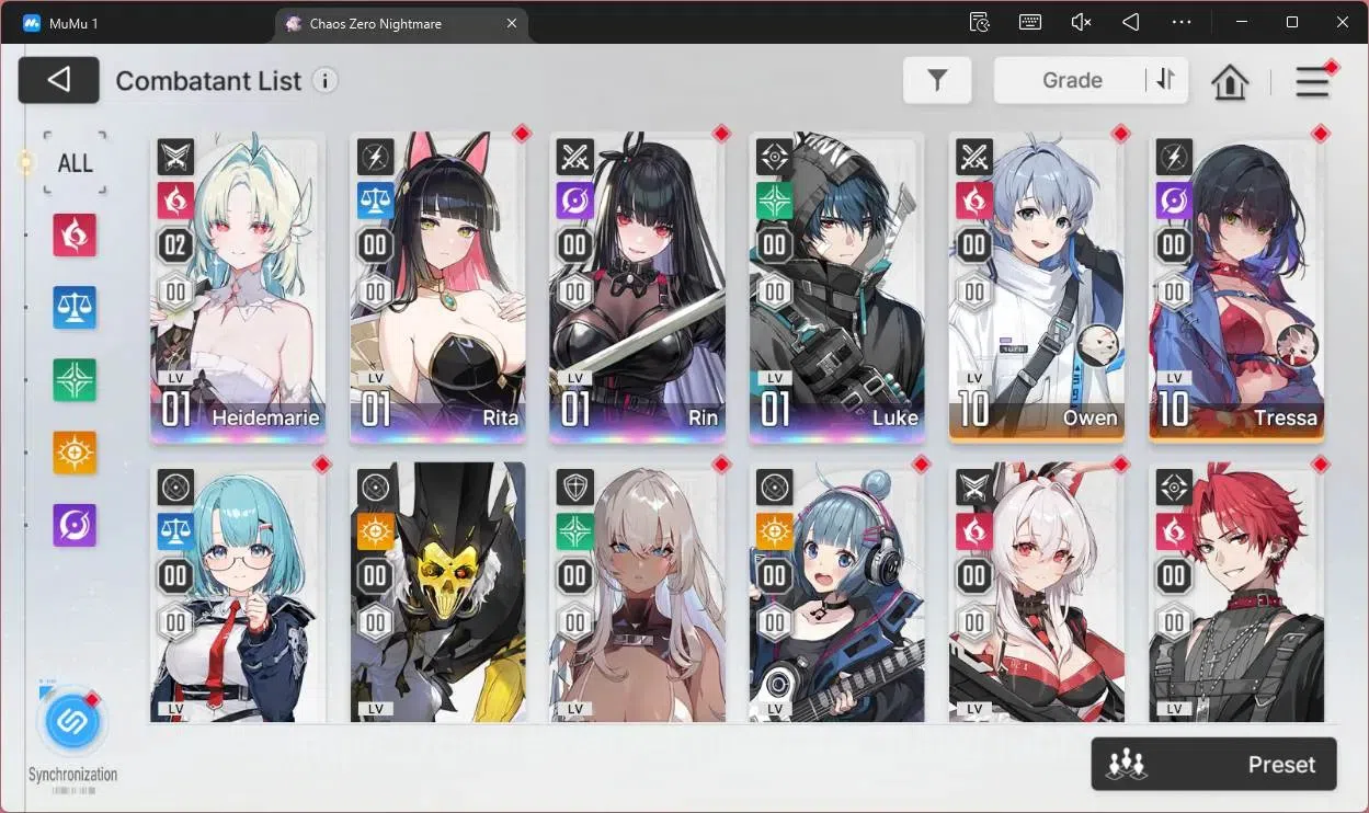 Chaos Zero Nightmare Accounts ASIA | Lv54 | 4 SSR | Heidemarie ME 2 | Selector O image 10