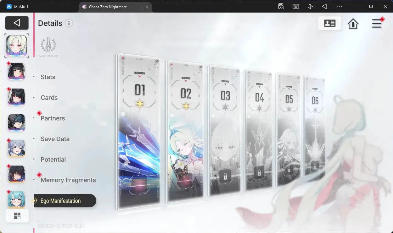 Chaos Zero Nightmare Accounts ASIA | Lv54 | 4 SSR | Heidemarie ME 2 | Selector O image 8