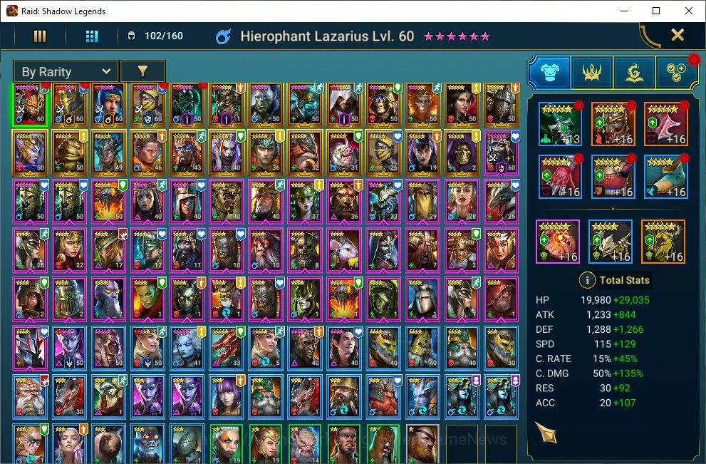 Raid: Shadow Legends Accounts Lv55 1M Power|1 Mythic(H Lazarius)|23 Legend(Lord  image 3