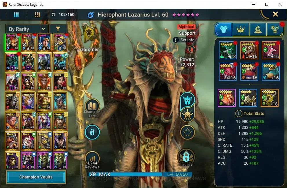 Raid: Shadow Legends Accounts Lv55 1M Power|1 Mythic(H Lazarius)|23 Legend(Lord  image 4
