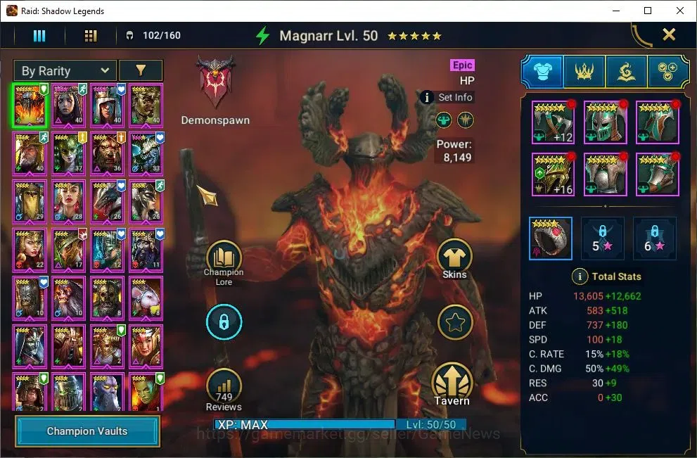 Raid: Shadow Legends Accounts Lv55 1M Power|1 Mythic(H Lazarius)|23 Legend(Lord  image 5
