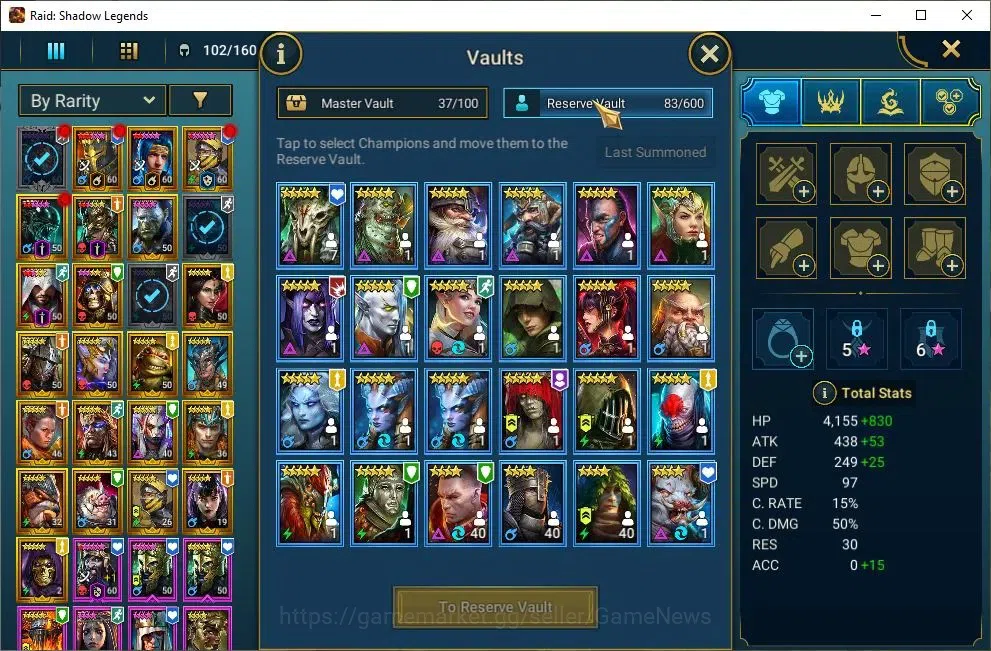 Raid: Shadow Legends Accounts Lv55 1M Power|1 Mythic(H Lazarius)|23 Legend(Lord  image 9