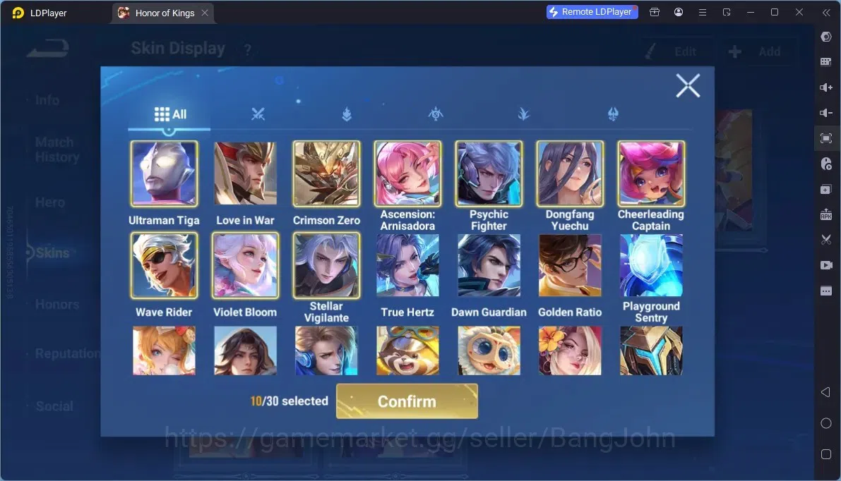 Honor of Kings Accounts Rare Skin Global|113H 102S|Preciuos Ultraman Mozi,Legend Wukong,GM Gan&Mo, Augran FoxSpirit 5