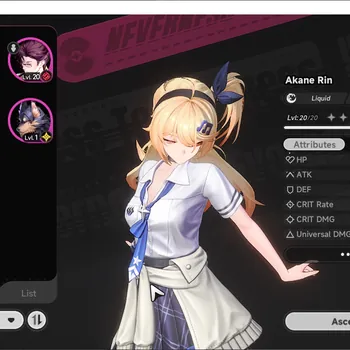 Neverness to Everness Accounts Global NA|HL 3|1 S-Class Limited| Starter with  Akane Rin |Prologue 2|Female MC|Log