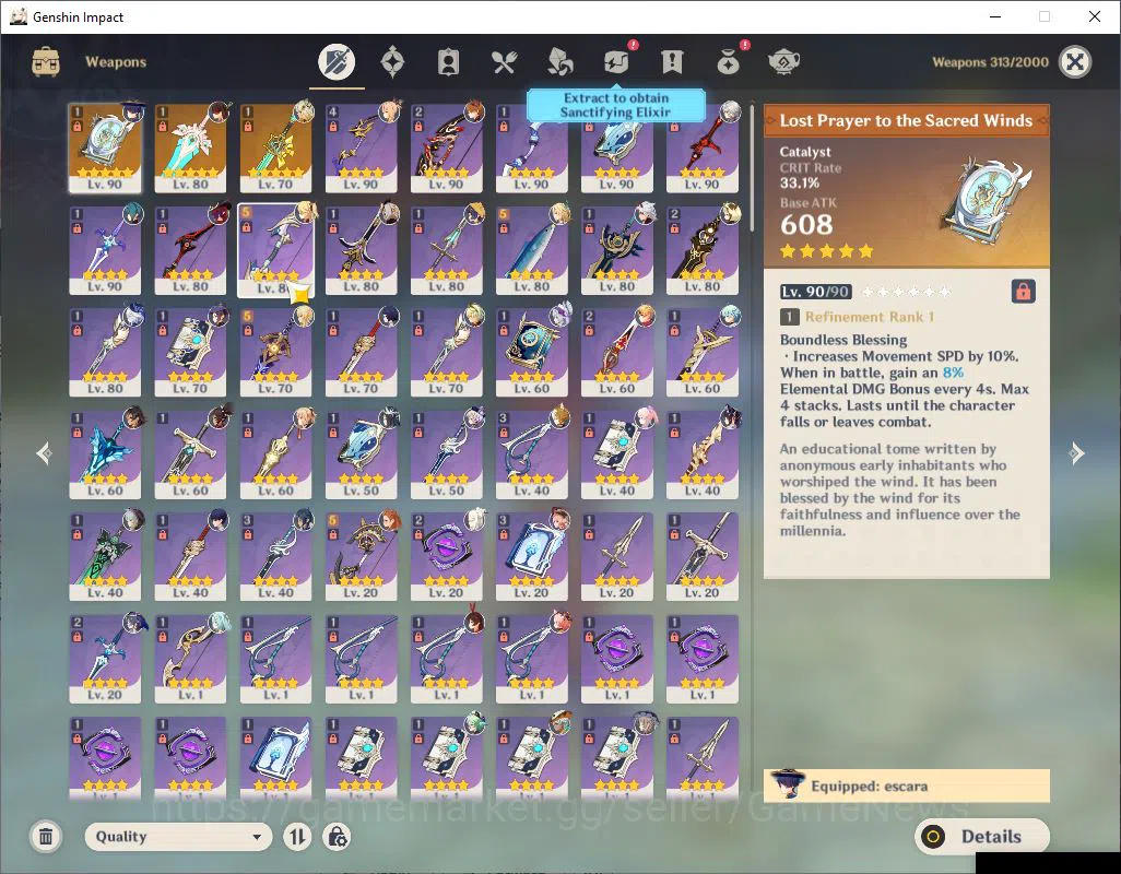 Genshin Impact Accounts ASIA|AR 58|10 Limited +3(*5Weapon)|xilonen+sign,Ar image 6