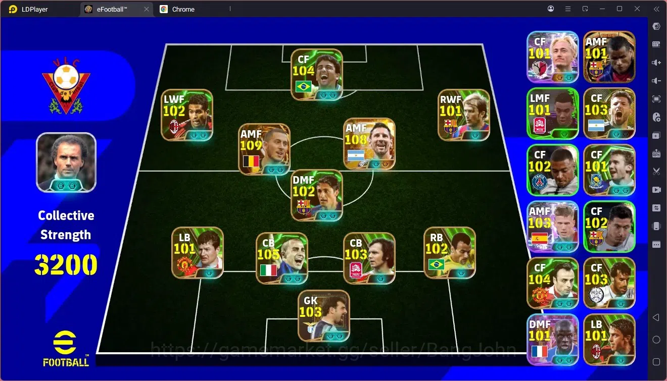 eFootball Accounts Legends & Iconic Players Mobile |PW 3200|Legend Kahn Etc|BTime New Messi,Messi 1