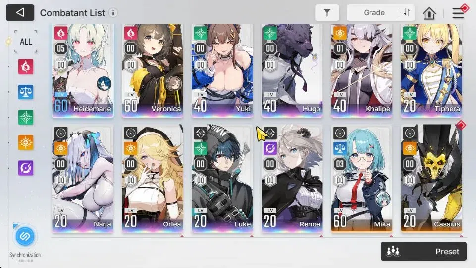 Chaos Zero Nightmare Accounts ASIA Lv 54|10 SSR[HeidemarieM5+Sign,Tiphera,Narja, image 3