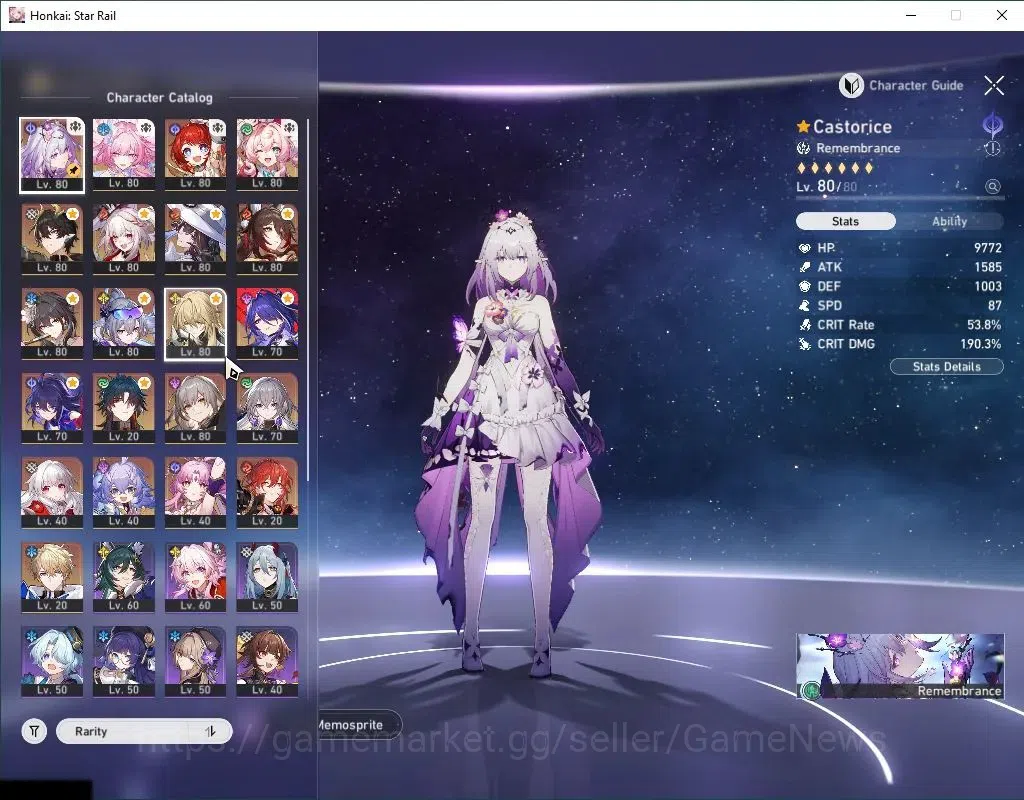 Honkai Star Rail Accounts Asia|TL 70|15 Limited|[Casto,The Dahlia]+Sign,Cyre image 4