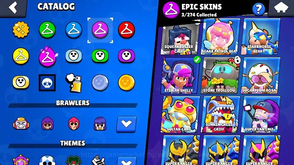 Brawl Stars Accounts 7590 Trophy|42 Brawlers 3 Max|1 Legend [Surge] 10 Myth|2 HyperC[S Gem Rico,S Rico] 1 Myth[HH Shelly 18