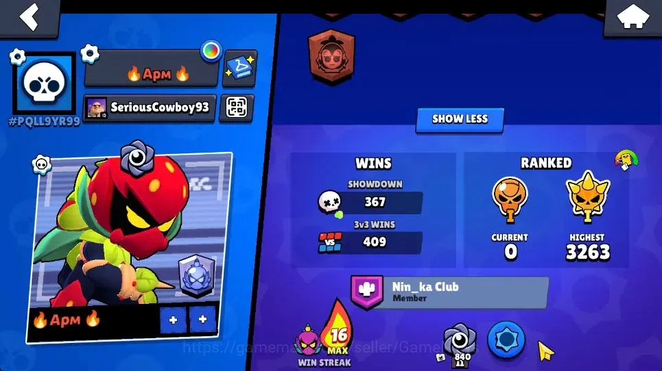 Brawl Stars Accounts 7590 Trophy|42 Brawlers 3 Max|1 Legend [Surge] 10 Myth|2 HyperC[S Gem Rico,S Rico] 1 Myth[HH Shelly 3