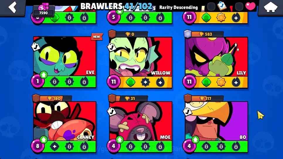 Brawl Stars Accounts 7590 Trophy|42 Brawlers 3 Max|1 Legend [Surge] 10 Myth|2 HyperC[S Gem Rico,S Rico] 1 Myth[HH Shelly 9