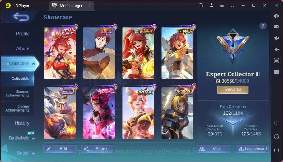 Mobile Legends: Bang Bang Accounts Global|Skin 132|Expert|Collector Natalia|Collab Va image 15