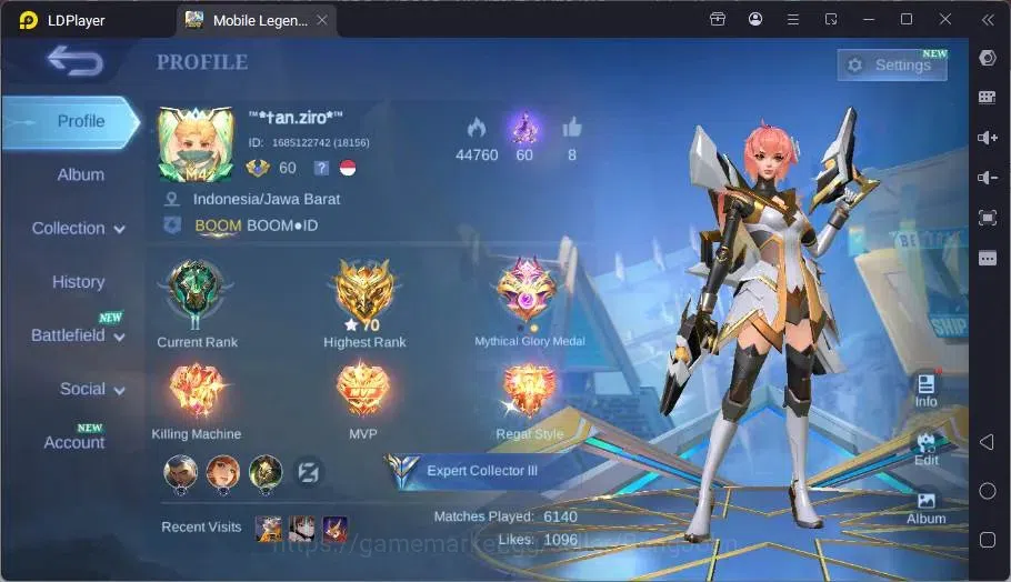 Mobile Legends: Bang Bang Accounts Global|Skin 132|Expert|Collector Natalia|Collab Va image 16