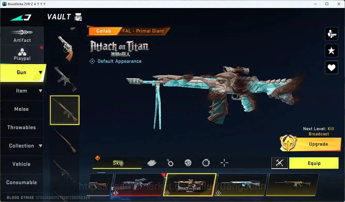 Blood Strike Accounts ASIA|1 EVO: FAL-Evolved Draco|1 AOT: FAL-Primal Gi image 3