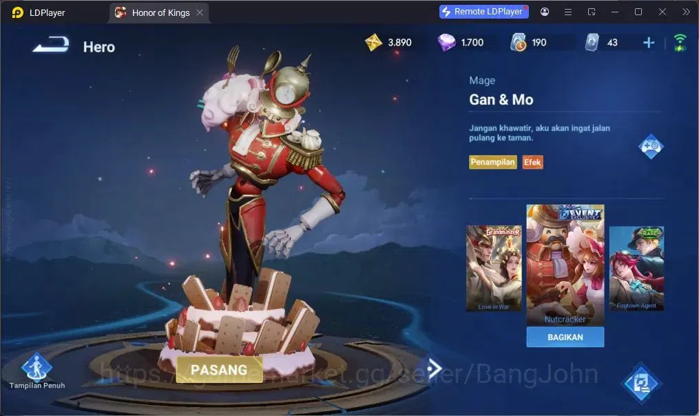 Honor of Kings Accounts Global | 38H 29S | 2 PRECIOUS AoT (Jing, Zhang Fei image 10