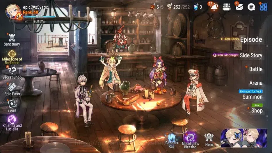 Epic Seven Accounts Global | 3 ML(Empyrean Ilynav,Lone Wolf Peira,Hars image 1