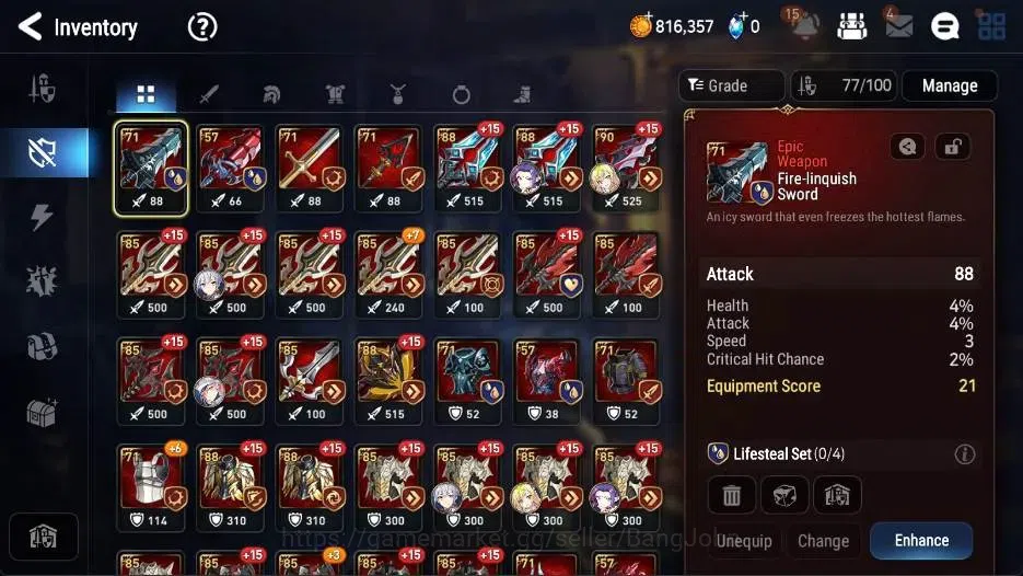 Epic Seven Accounts Global | 3 ML(Empyrean Ilynav,Lone Wolf Peira,Hars image 13