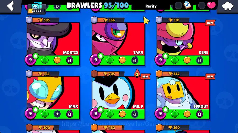 Brawl Stars Accounts 38448 Trophy|95 Brawlers 18 MAX Level|4 Hypercharg image 11