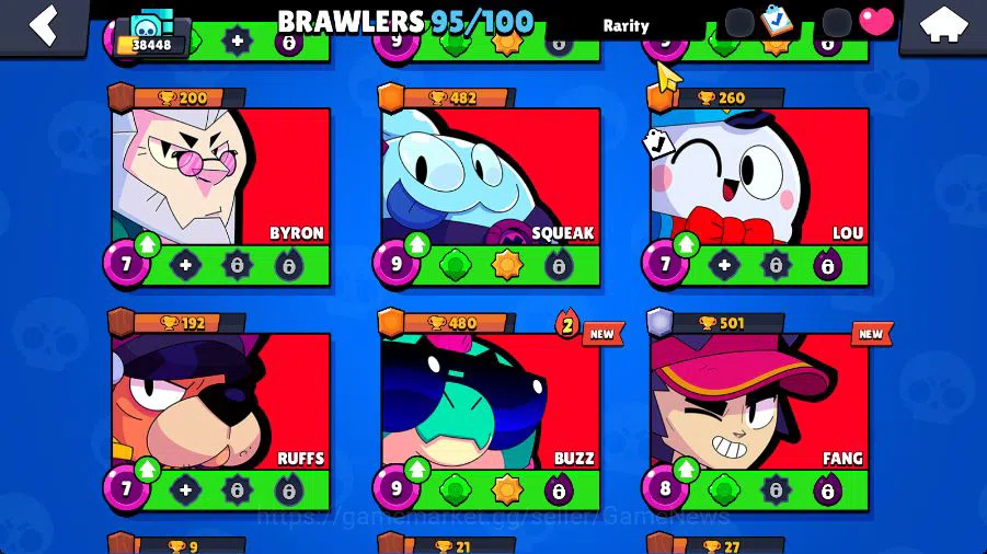 Brawl Stars Accounts 38448 Trophy|95 Brawlers 18 MAX Level|4 Hypercharg image 12