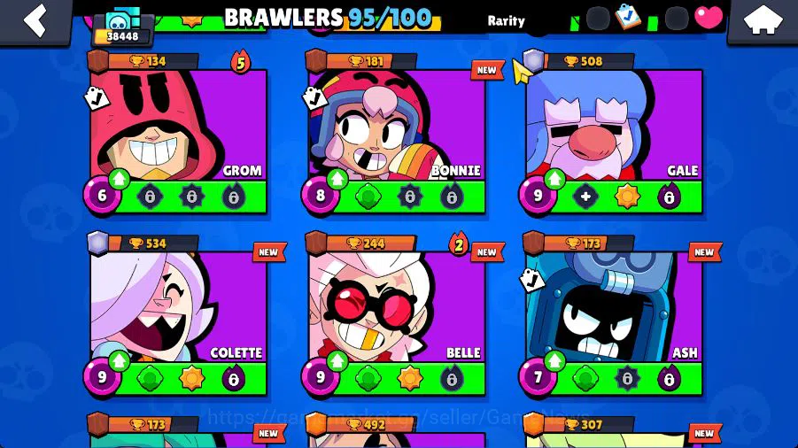 Brawl Stars Accounts 38448 Trophy|95 Brawlers 18 MAX Level|4 Hypercharg image 8