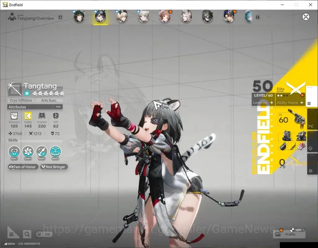 Arknights: Endfield Accounts ASIA|Lv 39|4 SSR(2Limited)+6(*6WP)|[TangTang+Sign,Zhuang 2