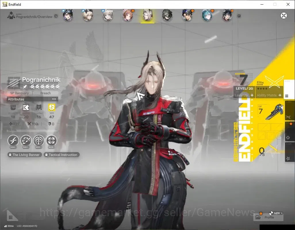 Arknights: Endfield Accounts ASIA|Lv 39|4 SSR(2Limited)+6(*6WP)|[TangTang+Sign,Zhuang 3