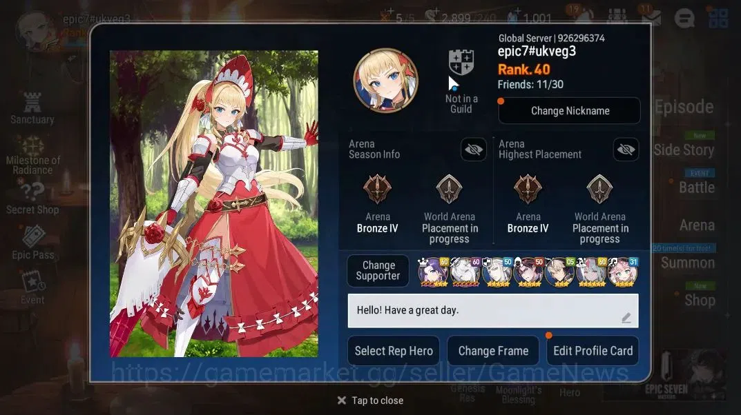 Epic Seven Accounts GLOBAL Unverif|New Era|6 ML(Salome,NM Luna,SS Vivi image 2
