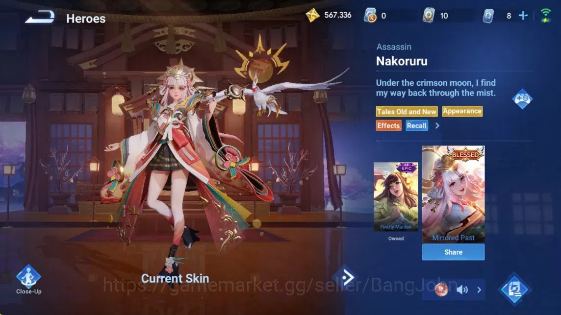 Honor of Kings Accounts Rare Skin Global|133H 238S|Flawless Arli|AOT [Eren]|Blessed Nakoruru|LNY2024 Angela|Legend 10