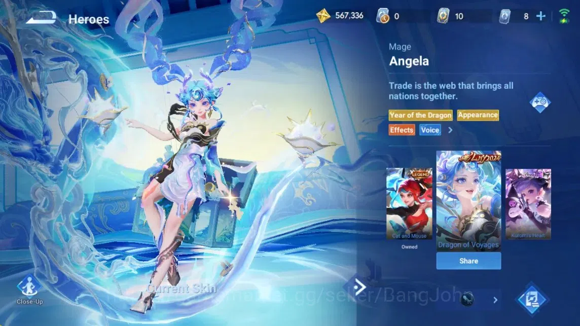 Honor of Kings Accounts Rare Skin Global|133H 238S|Flawless Arli|AOT [Eren]|Blessed Nakoruru|LNY2024 Angela|Legend 11