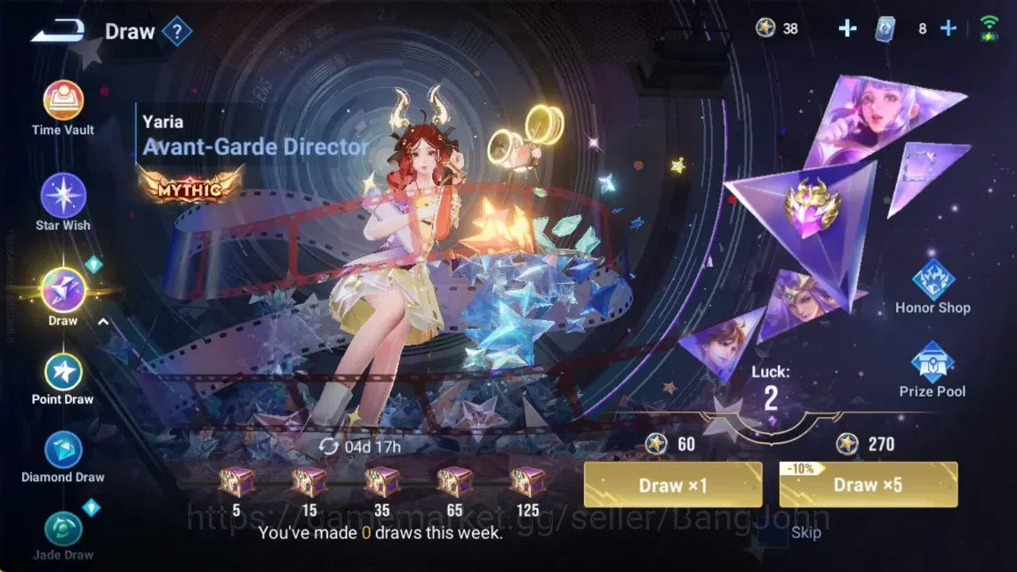 Honor of Kings Accounts Rare Skin Global|133H 238S|Flawless Arli|AOT [Eren]|Blessed Nakoruru|LNY2024 Angela|Legend 13