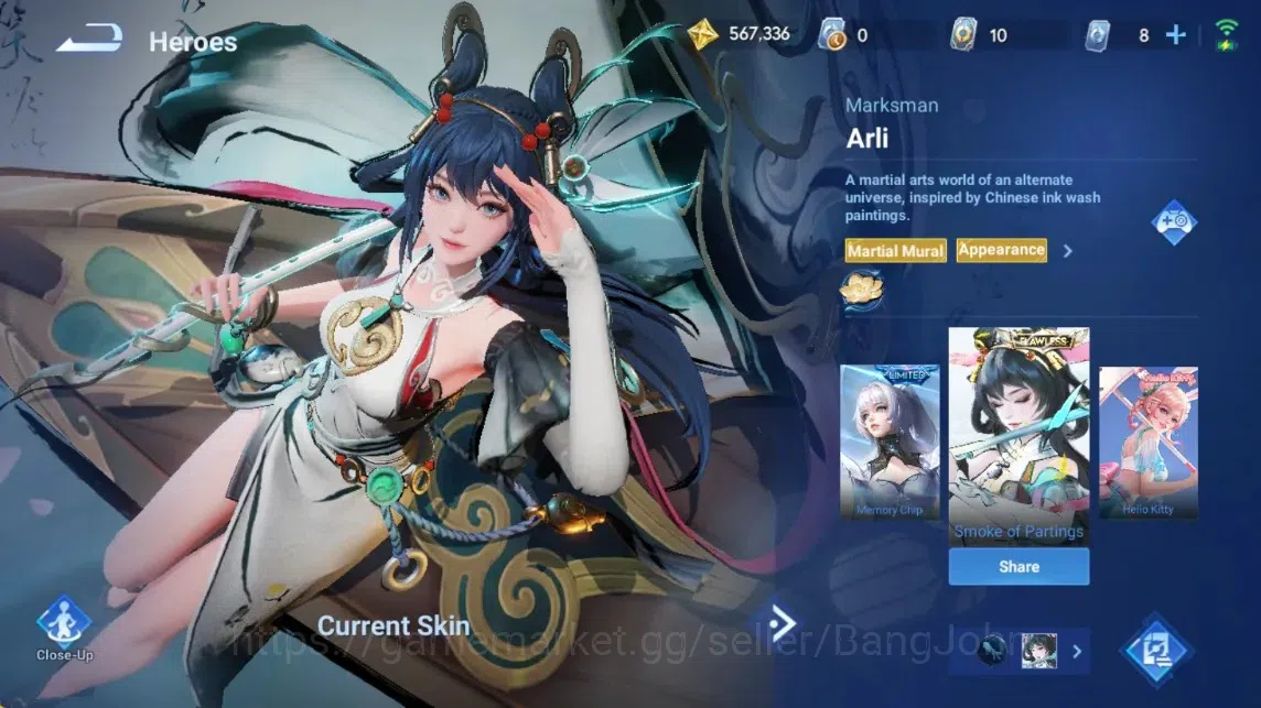 Honor of Kings Accounts Rare Skin Global|133H 238S|Flawless Arli|AOT [Eren]|Blessed Nakoruru|LNY2024 Angela|Legend 8