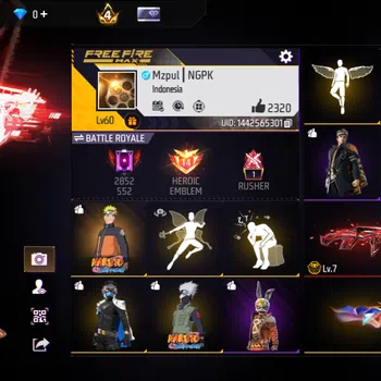 Free Fire Accounts Indonesia | max 1  - bundle naruto
