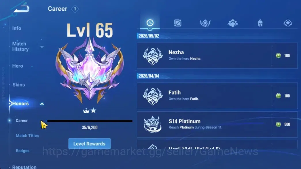 Honor of Kings Accounts Hero71 Skin48|KIC(Luna),Lady Sun(Lady Sun),Shi(LOM image 5