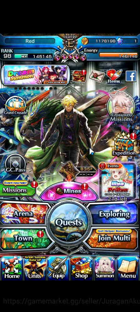 Grand Summoners Accounts Global|Rank 98|20 Ascend|InumutaTW,UP Roy,ToumaTW, image 2