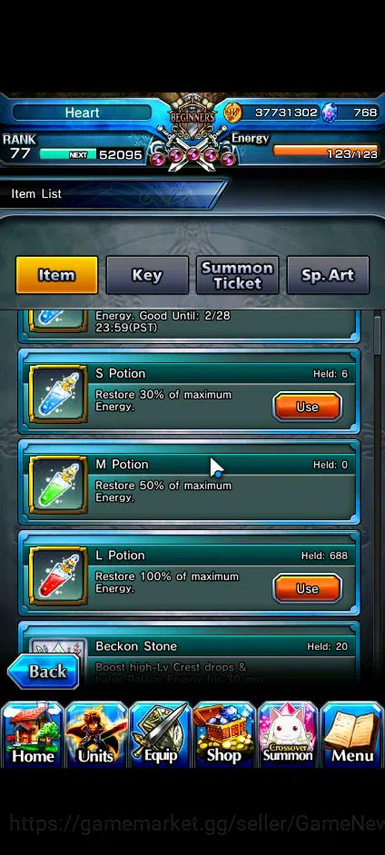 Grand Summoners Accounts Mid-Game Global|Rank 77|1 Sp.Art|23 Ascend|InumutaTW,EmiyaTW,S Miyu,FenTW,ChloeTW,UbelTW,Sublime 5