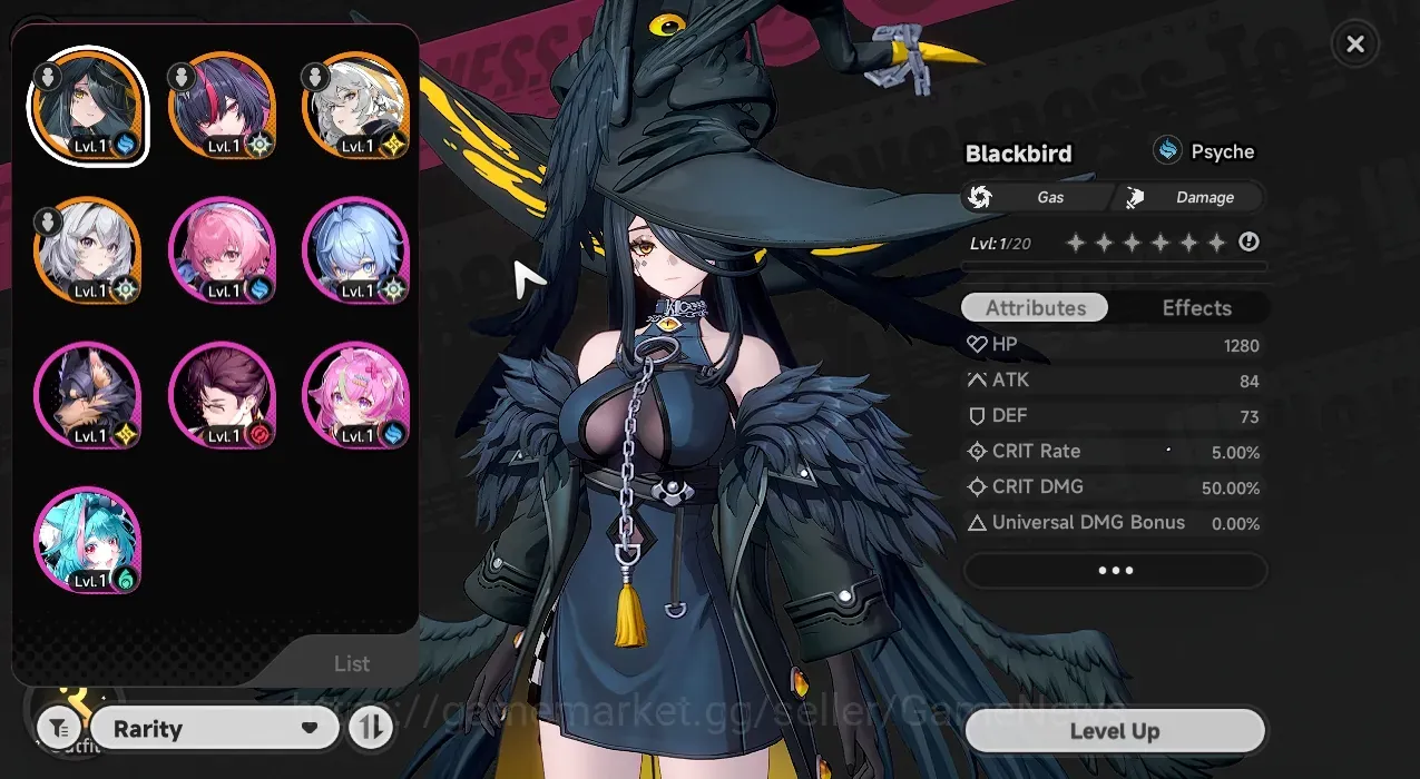 Neverness to Everness Accounts Global EU|HL 6|3 S-Class 2 Limited|Blackbird & Shinku|Hathor A1|3 S-Class Selector On|Female 1