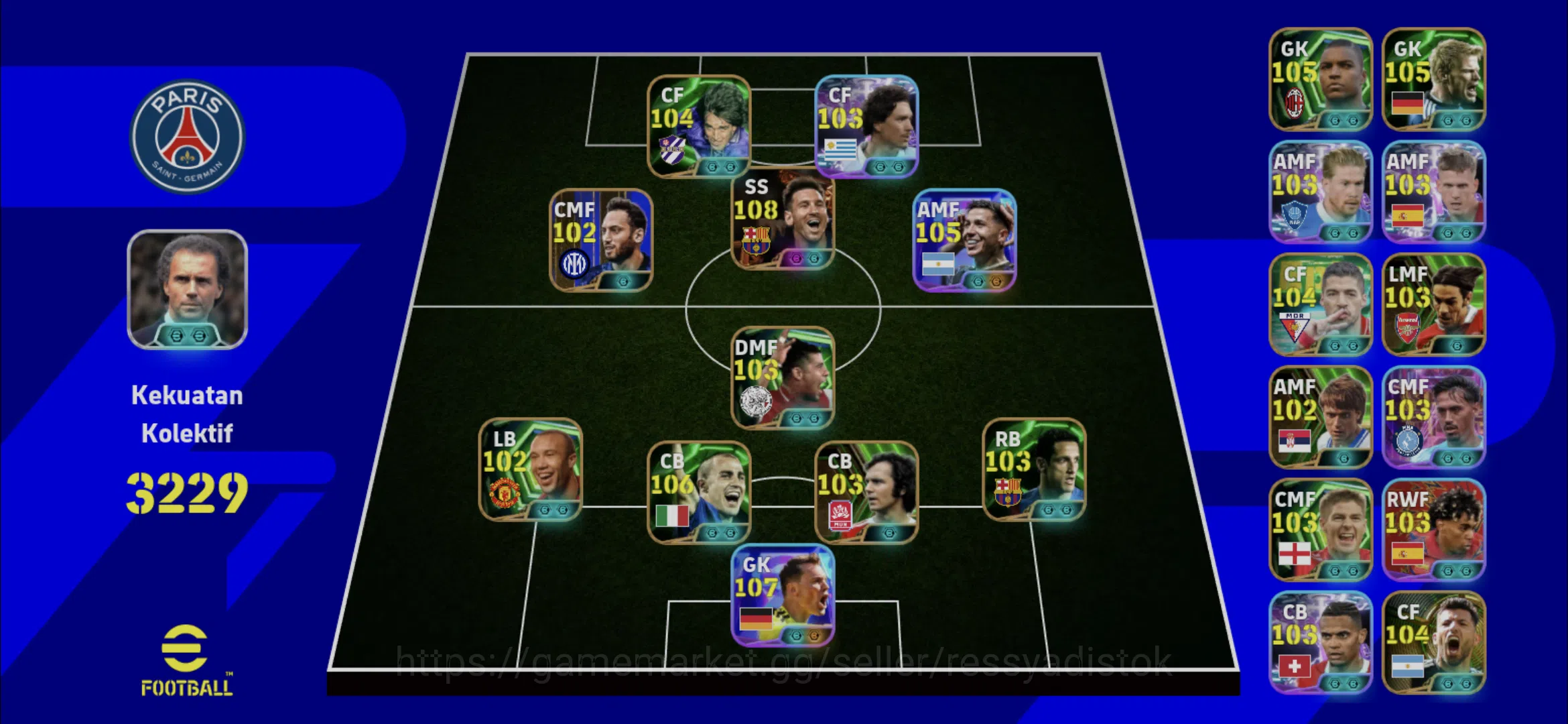 eFootball Accounts Legends & Iconic Players EFOOTBALL OLD ACCOUNT | BIGTIME MESSI 2024,CALHANGLU RARE,ENZO F,G BATISTUTA,M 1