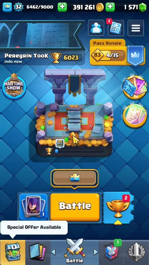 Lv 32|Trophy 6023|KTL 11|Limited Skin|Card 107| 5 EVO 1 Champ 14 Legendary 33 Epic 30 Rare 29 Common|Take Email(CR1368) Clash Royale Starter Lv 32|Trophy 6023|KTL 11|Limited Skin|Card 107| 5 image 1