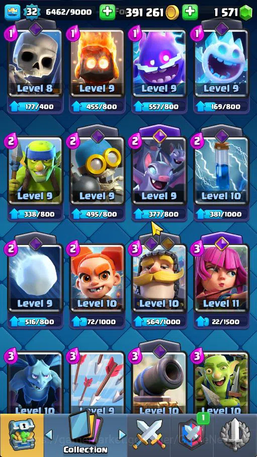 Clash Royale Accounts Starter Lv 32|Trophy 6023|KTL 11|Limited Skin|Card 107| 5 EVO 1 Champ 14 Legendary 33 Epic 30 Rare 29 5