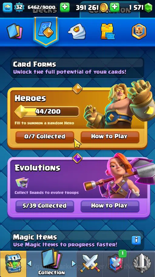 Clash Royale Accounts Starter Lv 32|Trophy 6023|KTL 11|Limited Skin|Card 107| 5 EVO 1 Champ 14 Legendary 33 Epic 30 Rare 29 6