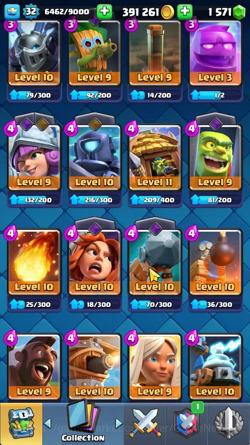 Clash Royale Accounts Starter Lv 32|Trophy 6023|KTL 11|Limited Skin|Card 107| 5 EVO 1 Champ 14 Legendary 33 Epic 30 Rare 29 8