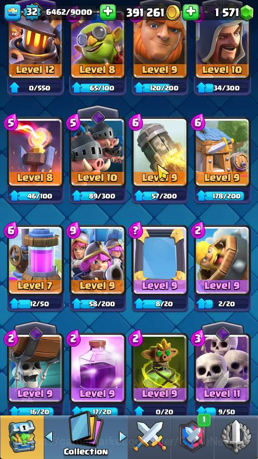 Clash Royale Accounts Starter Lv 32|Trophy 6023|KTL 11|Limited Skin|Card 107| 5 EVO 1 Champ 14 Legendary 33 Epic 30 Rare 29 9