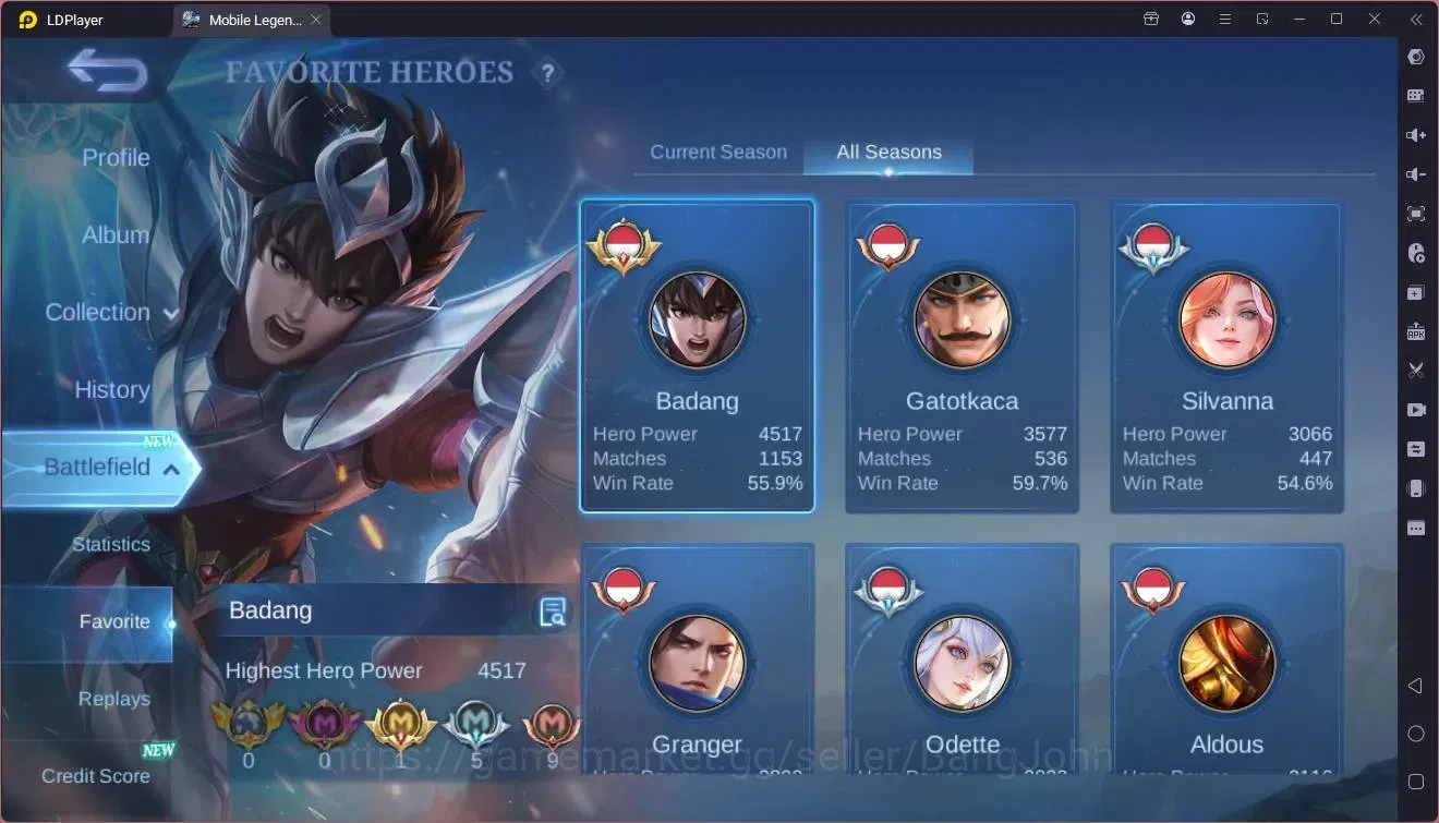 Mobile Legends: Bang Bang Accounts Global |Hero 130|Skin 285|Renowned|Naruto Lukas|AS image 4