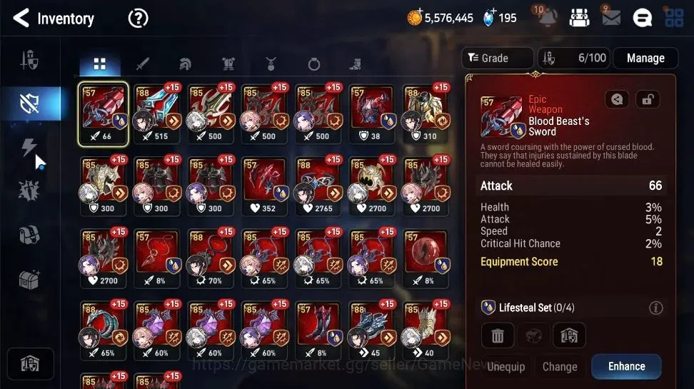 Epic Seven Accounts Global|UnVerif|2 ML(Rhianna&Luciel,BW Iseria)+Baal image 16